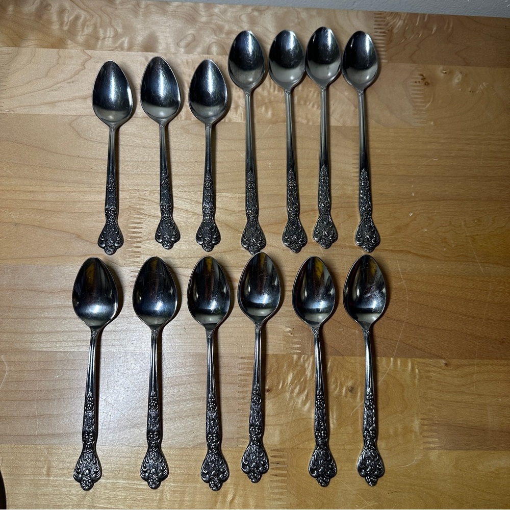 Set of 9 Versailles by MSI Stainless Japan 6.5" Teaspoons + 4 Ice Tea Spoons